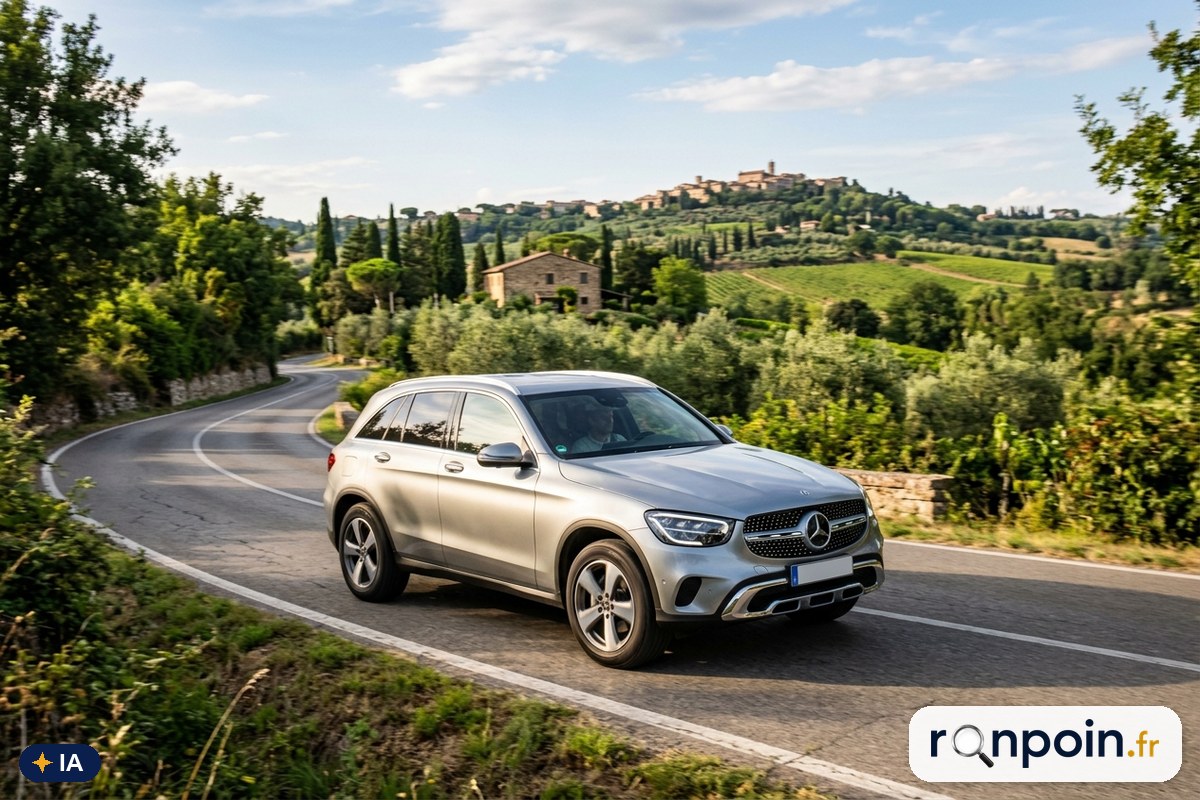 Image générée par intelligence artificielle SUV premium allemands d'occasion : Q5, X3, GLC — illustration générée par IA